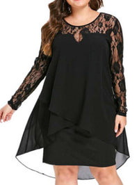 <tc>Nėriniuota plius dydžio suknelė Leonore juoda</tc>