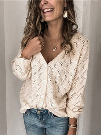 <tc>Elegantiškas megztinis Carell smėlio spalvos</tc>