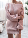 <tc>Megzta suknelė-puloveris Latrisha rožinė</tc>