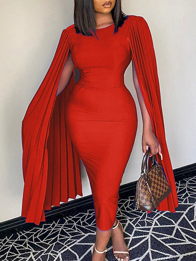 <tc>Elegantiška suknelė Branwen raudonos spalvos</tc>