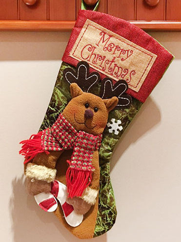 <tc>Kalėdinės dekoracijos dovanų maišelis- kojinės Fargy raudona 3</tc>