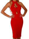 <tc>Elegantiška midi suknelė Gitta raudona</tc>