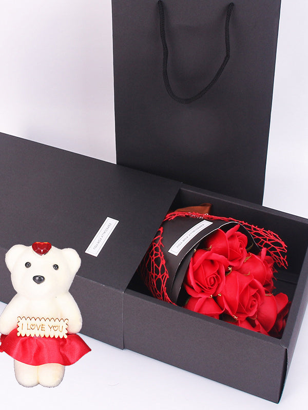 <tc>Dovanų dėžutė su rožėmis Madyson raudona</tc>