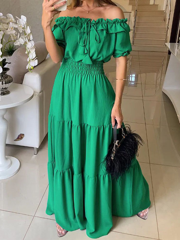 <tc>Elegantiška suknelė Kilonija žalia</tc>