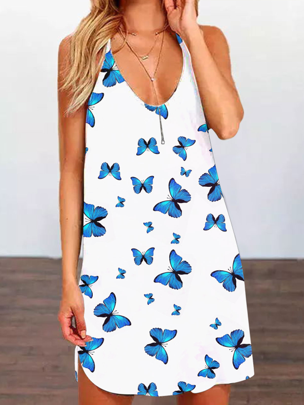 <tc>Elegantiška suknelė su drugeliais Tannisha balta</tc>