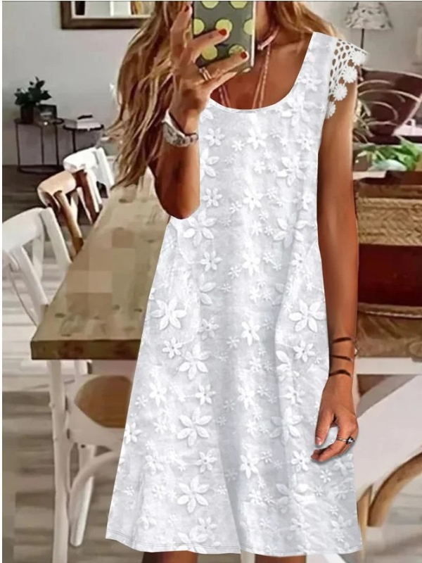 <tc>Elegantiška suknelė Tamae balta</tc>