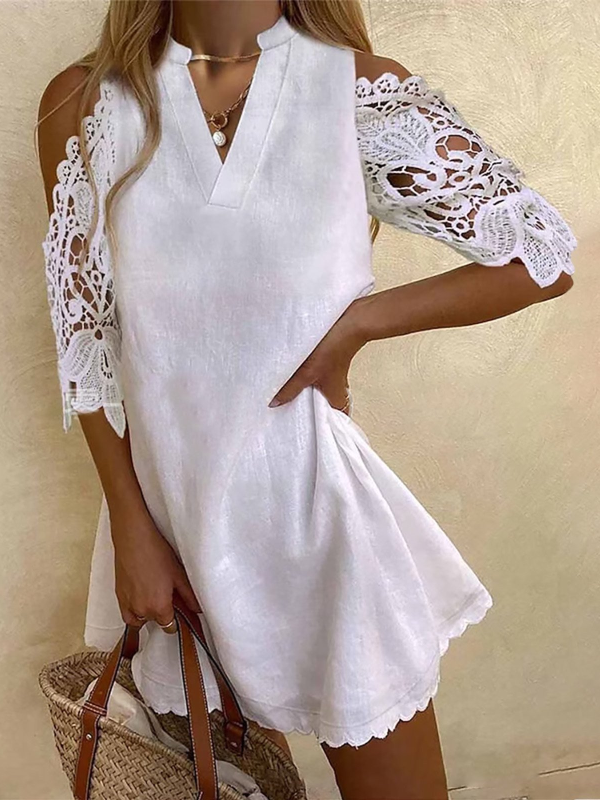 <tc>Elegantiška suknelė Zarela balta</tc>