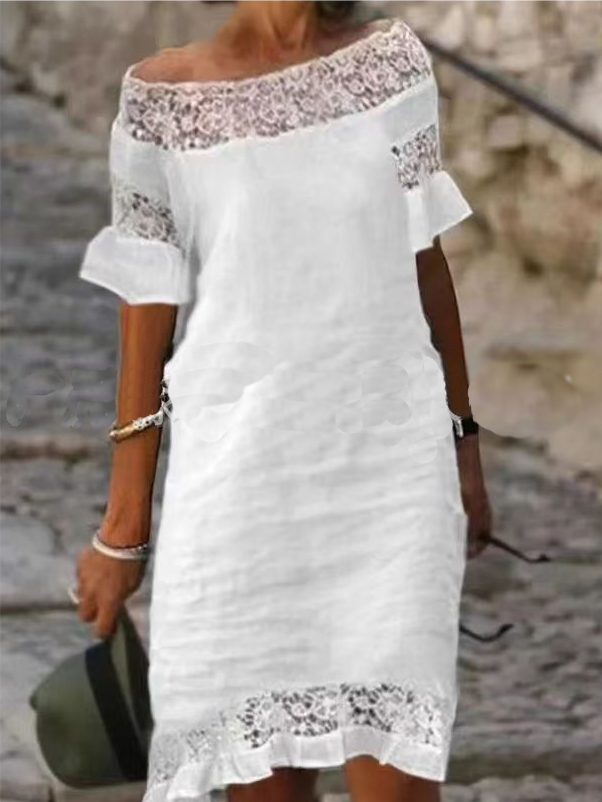 <tc>Elegantiška suknelė Zayla balta</tc>
