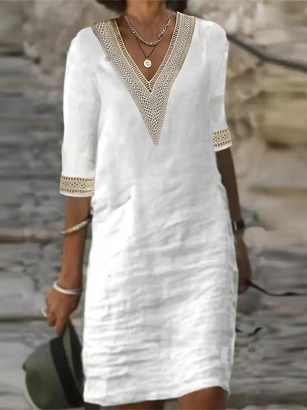 <tc>Elegantiška suknelė Zailyn balta</tc>