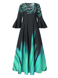 <tc>Elegantiška suknelė Sessaley juoda ir žalia</tc>