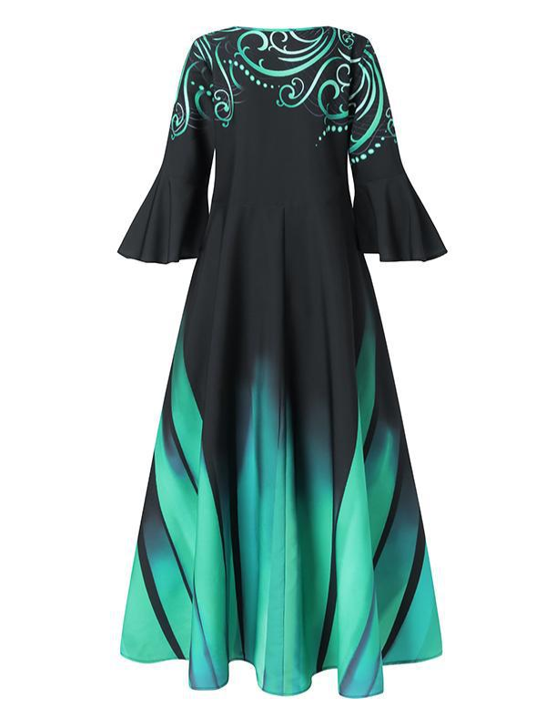 <tc>Elegantiška suknelė Sessaley juoda ir žalia</tc>