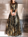 <tc>Elegantiška suknelė Preslie auksinė</tc>