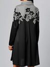 <tc>Elegantiška suknelė Jadwiga pilka ir juoda</tc>