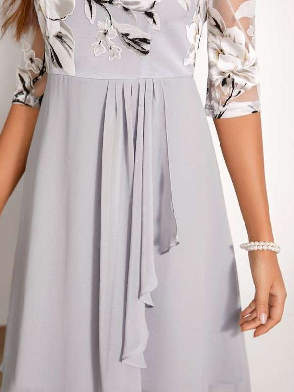 <tc>Elegantiška suknelė Honza šviesiai pilka</tc>