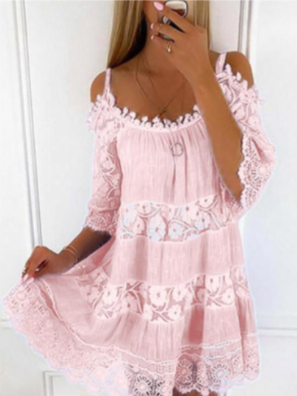 <tc>Elegantiška vasarinė suknelė Becky rožinė</tc>
