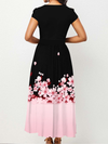 <tc>Elegantiška suknelė Nanine juoda ir rožinė</tc>
