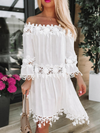 <tc>Elegantiška suknelė Sharina balta</tc>