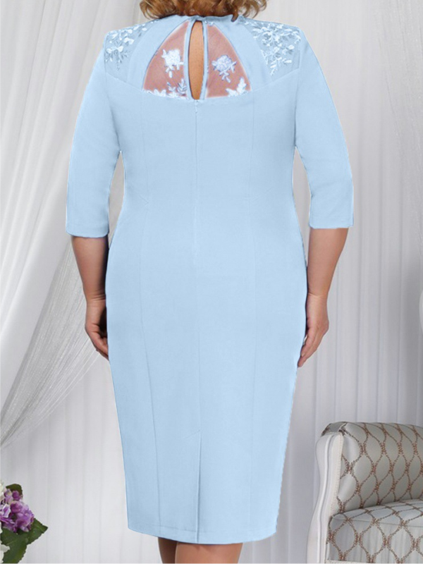 <tc>Elegantiška suknelė Ovalia šviesiai mėlyna</tc>