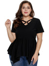 PLUS SIZE TOP ONEIDA black