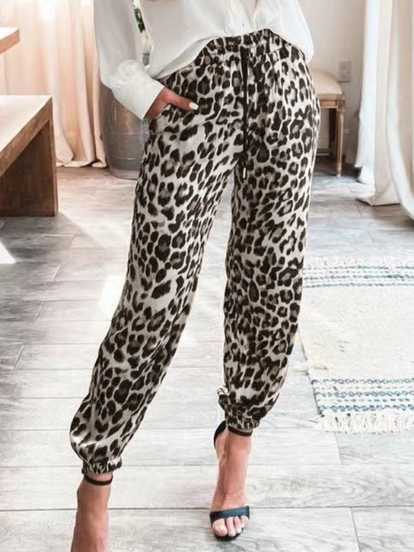 <tc>Leopardo rašo kelnės Gillia rudos</tc>