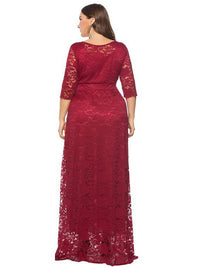 <tc>Elegantiška plius dydžio suknelė Valantina raudona</tc>